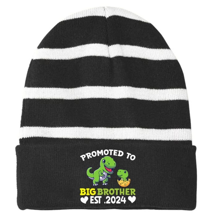 Promoted To Big Brother 2024 Big Brother 2024 Striped Beanie with Solid Band