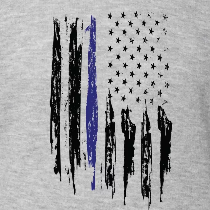 Police Thin Blue Line Flag Gift Crewneck Meaningful Gift Mens Toddler Sweatshirt