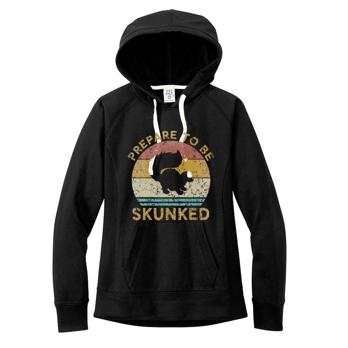 Prepare To Be Skunked Cribbage Lovers Vintage Cribbage Game Women's Fleece Hoodie