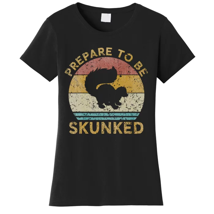 Prepare To Be Skunked Cribbage Lovers Vintage Cribbage Game Women's T-Shirt