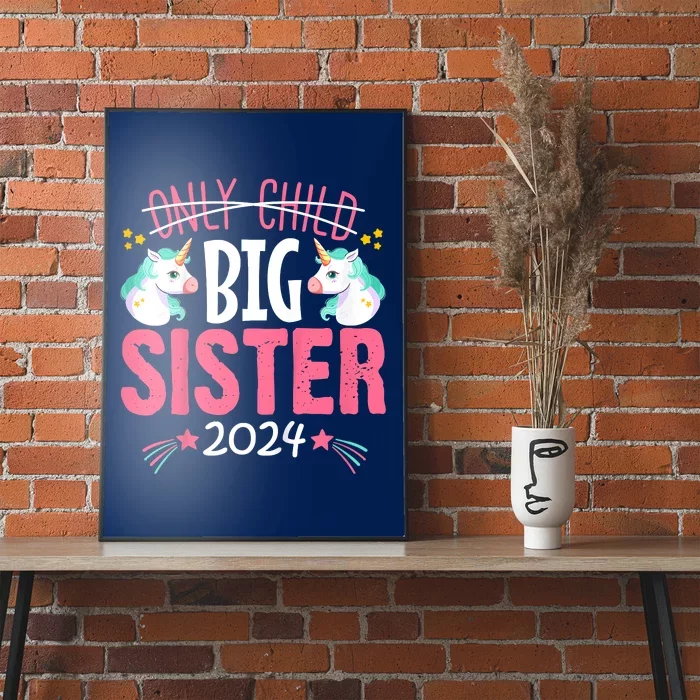 Promoted To Big Sister Est 2024 Unicorn Poster