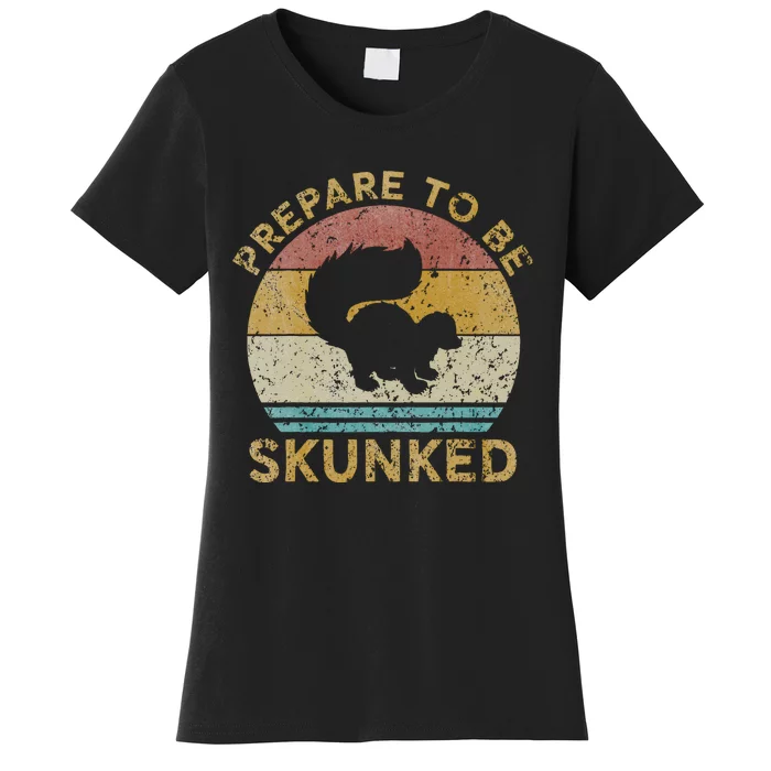 Prepare To Be Skunked Cribbage Lovers Vintage Cribbage Game Women's T-Shirt