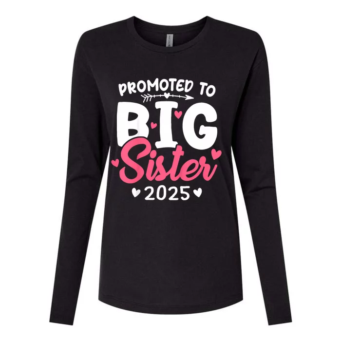 Promoted To Big Sister 2025 Im Going To Be A Big Sister 2025 Womens Cotton Relaxed Long Sleeve T-Shirt