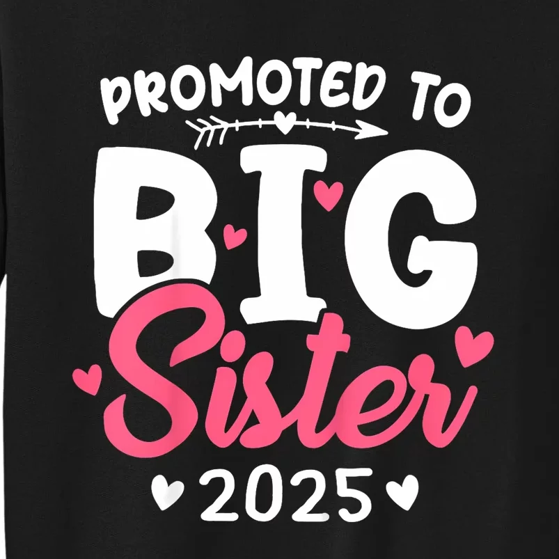 Promoted To Big Sister 2025 Im Going To Be A Big Sister 2025 Tall Sweatshirt