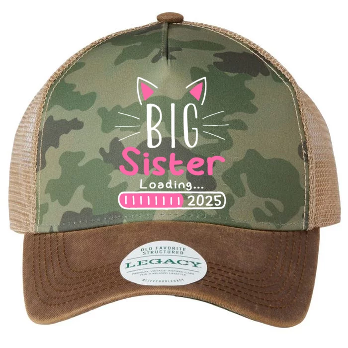 Promoted To Big Sister 2025 Im Going To Be A Big Sister 2025 Legacy Tie Dye Trucker Hat