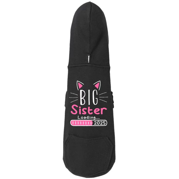 Promoted To Big Sister 2025 Im Going To Be A Big Sister 2025 Doggie 3-End Fleece Hoodie