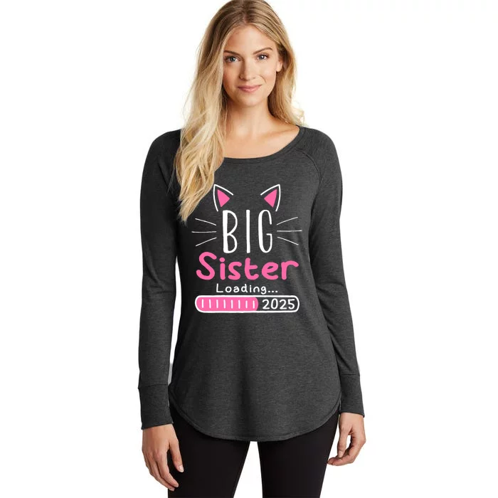 Promoted To Big Sister 2025 Im Going To Be A Big Sister 2025 Women's Perfect Tri Tunic Long Sleeve Shirt