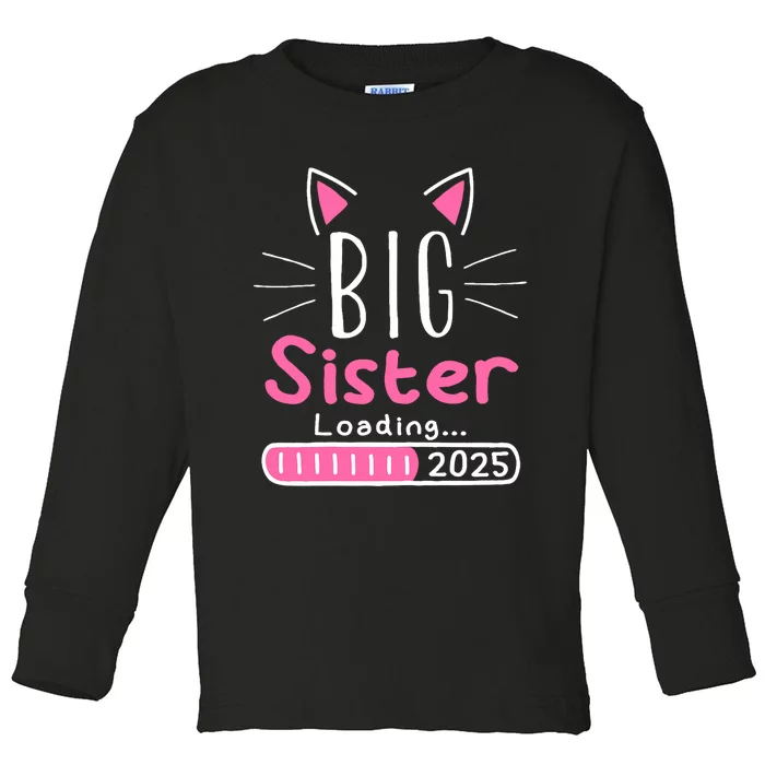 Promoted To Big Sister 2025 Im Going To Be A Big Sister 2025 Toddler Long Sleeve Shirt