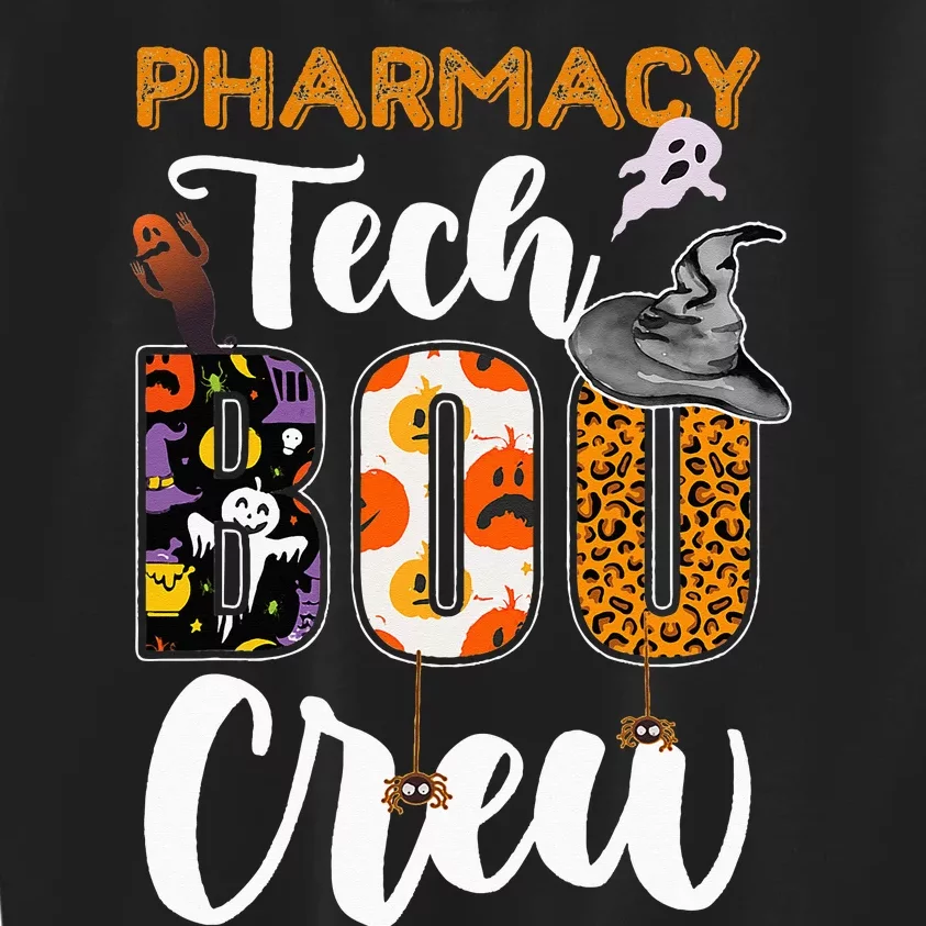 Pharmacy Tech Boo Crew Funny Halloween Technician Matching Kids Sweatshirt