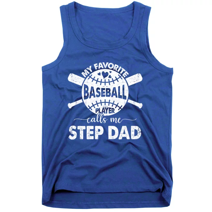 Proud To Be Called Step Dad My Favorite Baseball Player Gift Tank Top