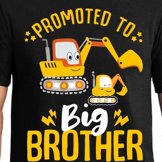 Promoted To Big Brother 2025 Construction Excavators Pajama Set