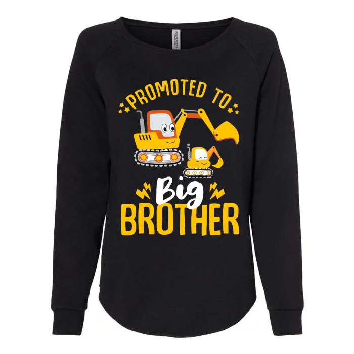 Promoted To Big Brother 2025 Construction Excavators Womens California Wash Sweatshirt