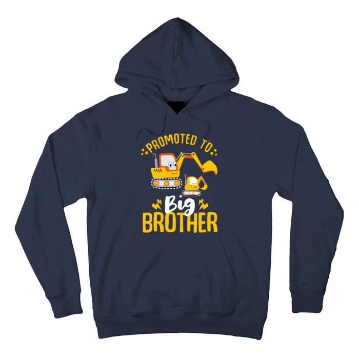 Promoted To Big Brother 2025 Construction Excavators Tall Hoodie