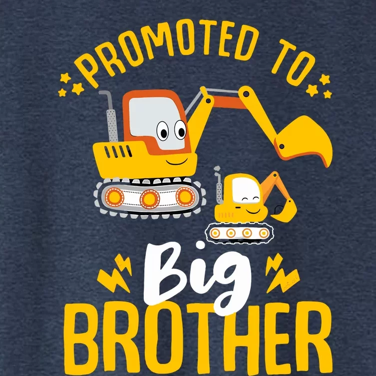 Promoted To Big Brother 2025 Construction Excavators Women's Crop Top Tee