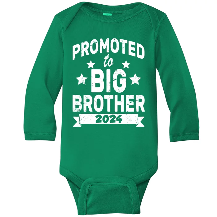 Promoted To Big Brother 2024 Baby Long Sleeve Bodysuit