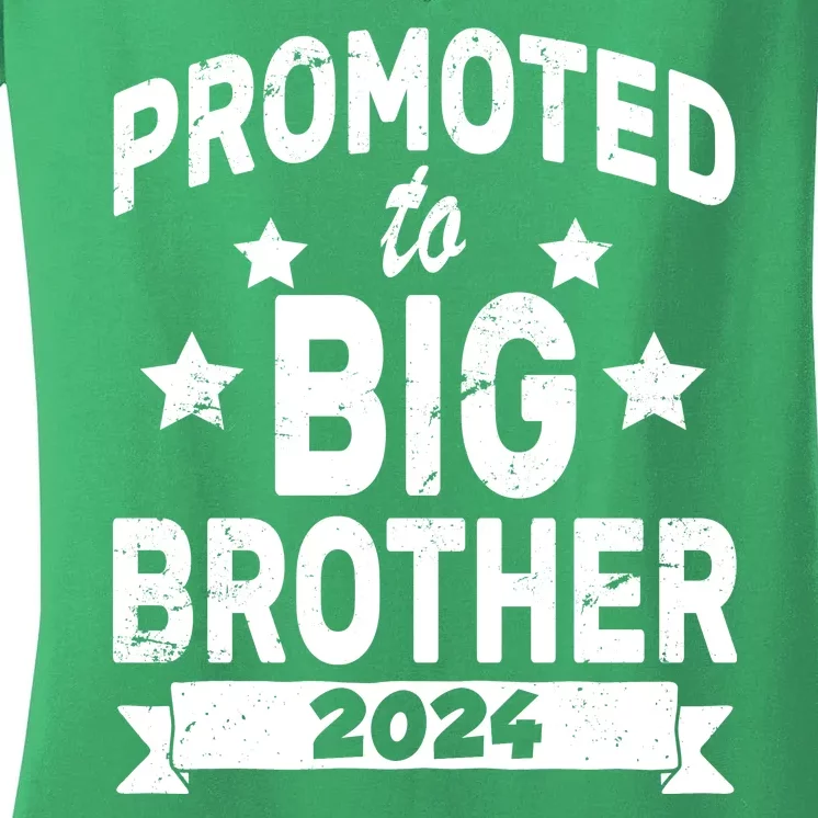 Promoted To Big Brother 2024 Women's V-Neck T-Shirt