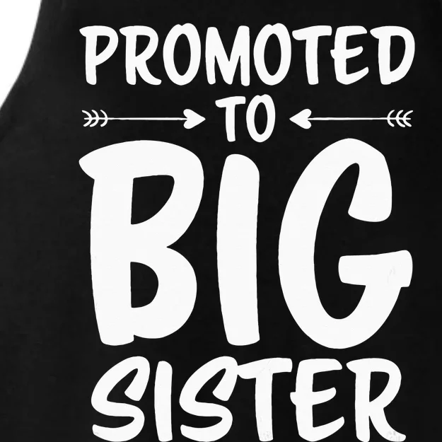 Promoted To Big Sister Big Sister Ladies Tri-Blend Wicking Tank