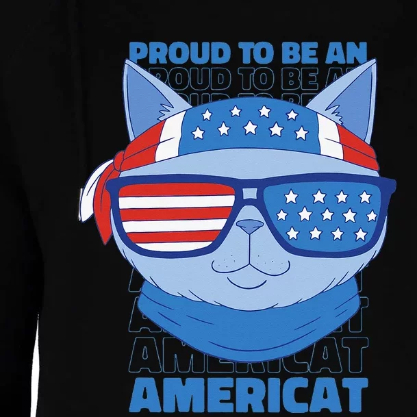 Proud To Be An Americat 4th Of July Americat US Flag Womens Funnel Neck Pullover Hood