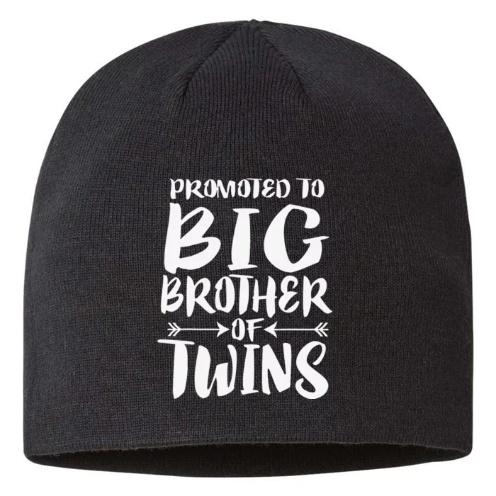 Promoted To Big Brother Of Twins 8 1/2in Sustainable Knit Beanie