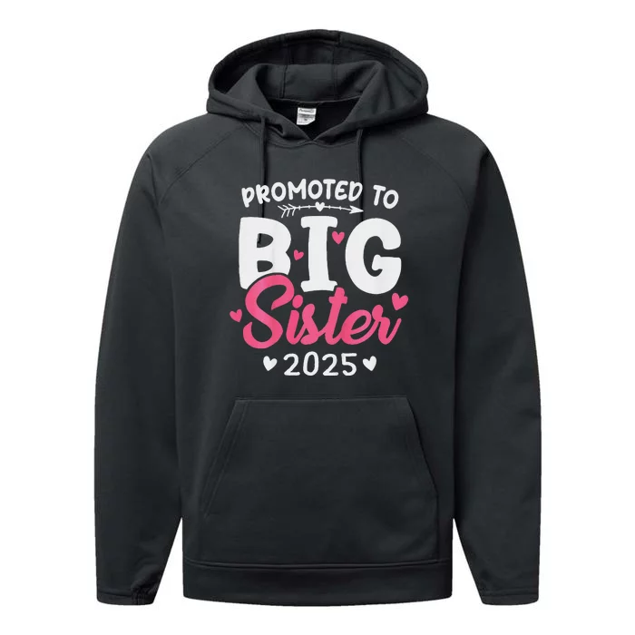 Promoted To Big Sister 2025 Im Going To Be A Big Sister 2025 Performance Fleece Hoodie