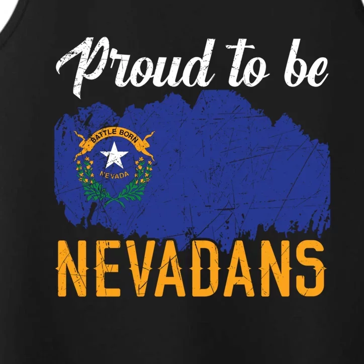 Proud To Be Nevadans Usa America Nevadians I Love Nevada Cute Gift Performance Tank