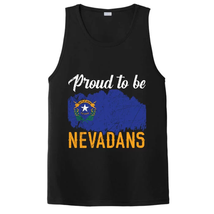 Proud To Be Nevadans Usa America Nevadians I Love Nevada Cute Gift Performance Tank