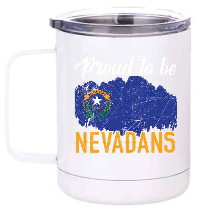 Proud To Be Nevadans Usa America Nevadians I Love Nevada Cute Gift Front & Back 12oz Stainless Steel Tumbler Cup