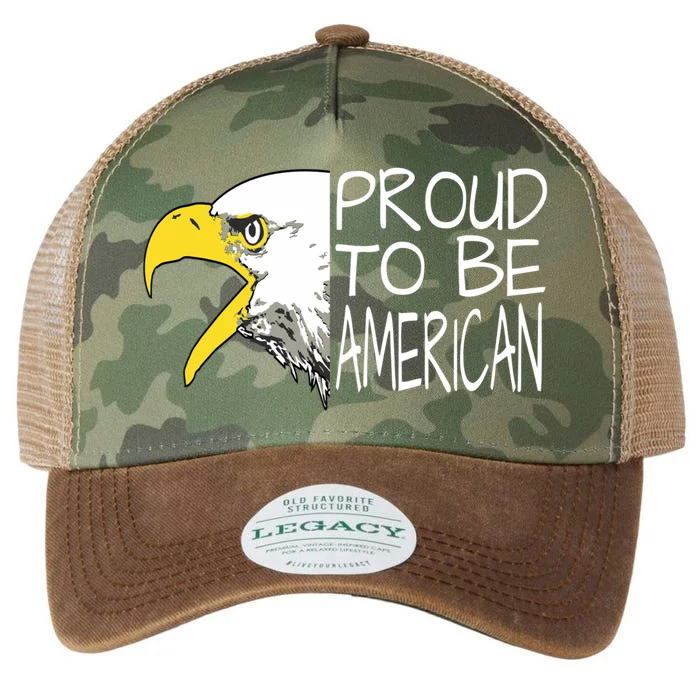 Proud To Be American Bald Eagle Meaningful Gift Legacy Tie Dye Trucker Hat