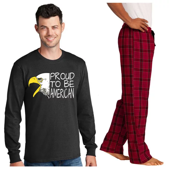 Proud To Be American Bald Eagle Meaningful Gift Long Sleeve Pajama Set