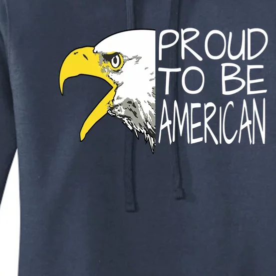 Proud To Be American Bald Eagle Meaningful Gift Women's Pullover Hoodie