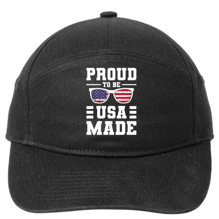 Proud To Be Usa Made Usa America 7-Panel Snapback Hat