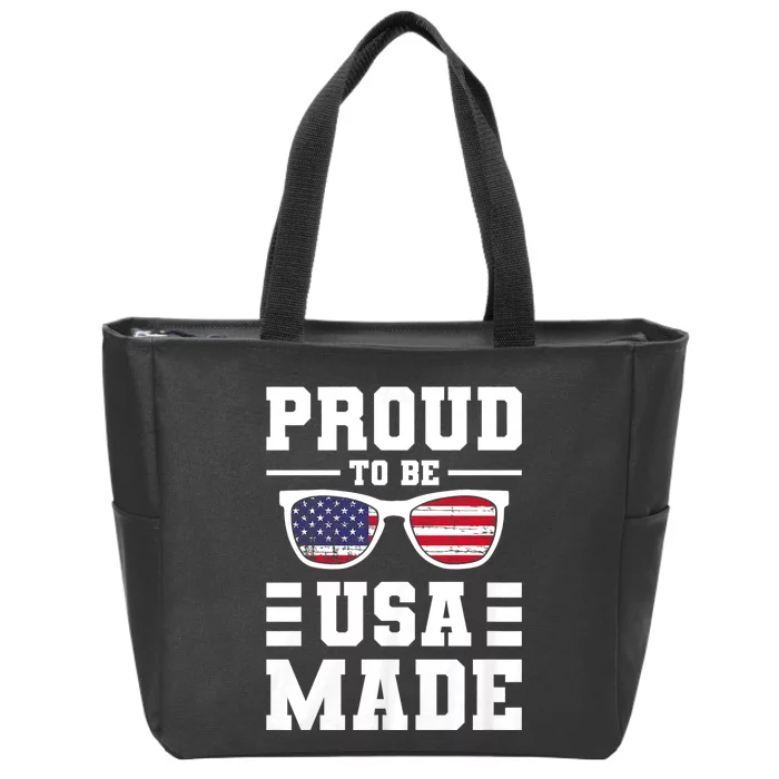 Proud To Be Usa Made Usa America Zip Tote Bag