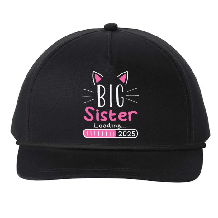 Promoted To Big Sister 2025 Im Going To Be A Big Sister 2025 Gift Snapback Five-Panel Rope Hat