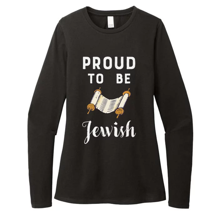 Proud To Be Jewish I Hebrew Hanukkah Jew Jewish Funny Womens CVC Long Sleeve Shirt