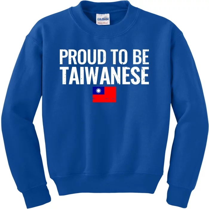 Proud To Be Taiwanese Taiwan Flag Great Gift Kids Sweatshirt