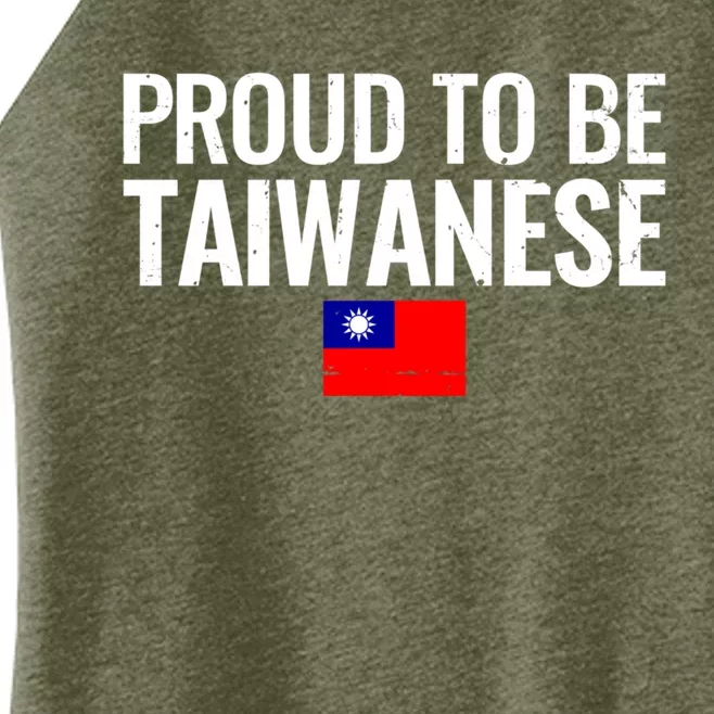 Proud To Be Taiwanese Taiwan Flag Great Gift Women’s Perfect Tri Rocker Tank