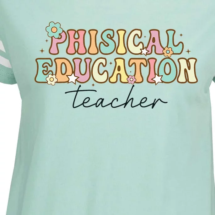 PE Teacher Back to School Physical Education Teacher Enza Ladies Jersey Football T-Shirt