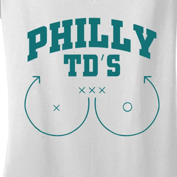 Phily Tds Boobs Women's V-Neck T-Shirt