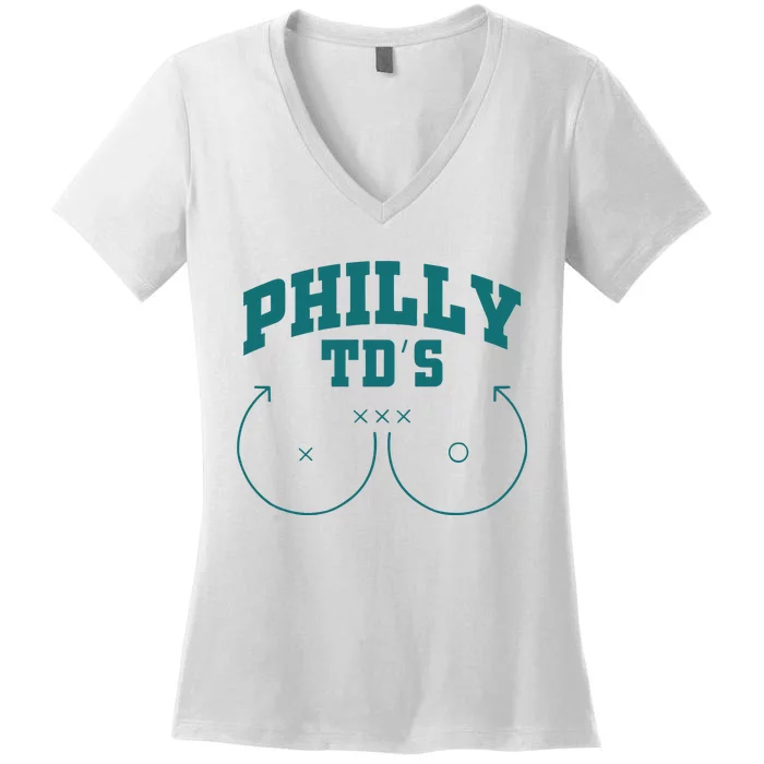 Phily Tds Boobs Women's V-Neck T-Shirt