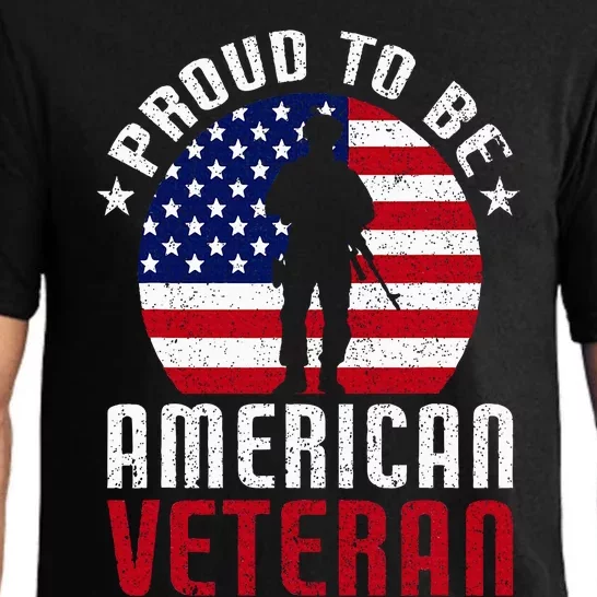 Proud To Be American Veteran USA Flag Proud American Veteran Pajama Set