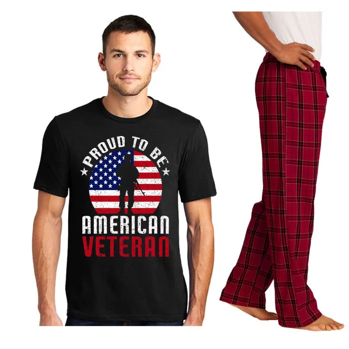 Proud To Be American Veteran USA Flag Proud American Veteran Pajama Set