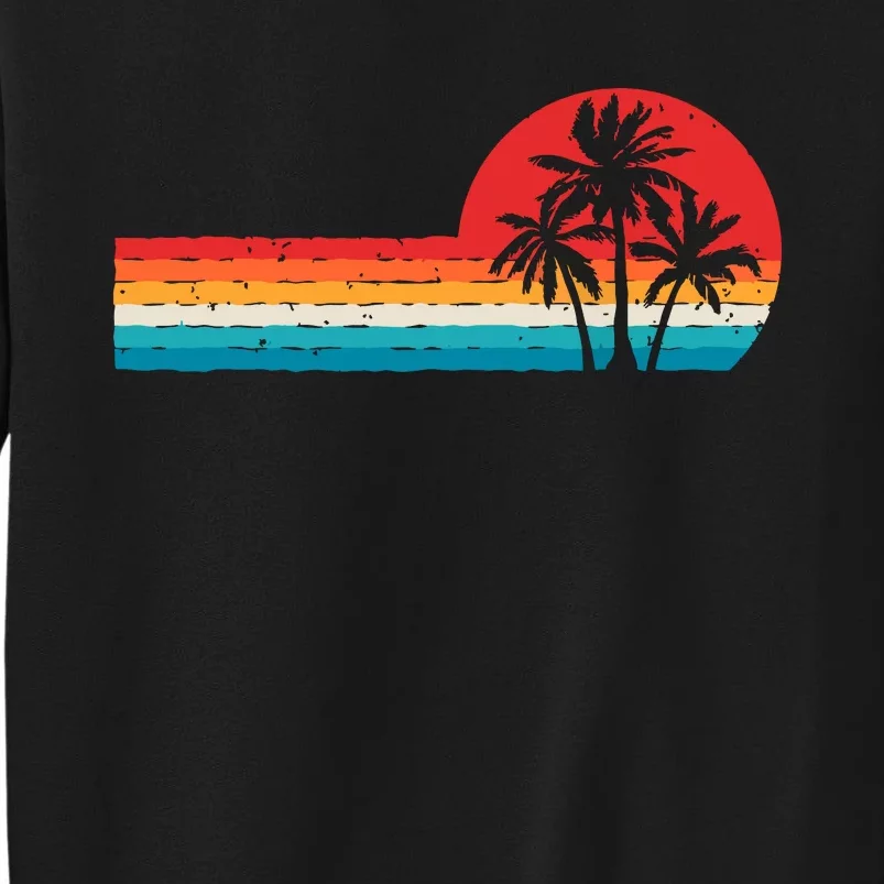 Palm Tree Beach Holiday Summer Vacation Palm Tree Tall Sweatshirt