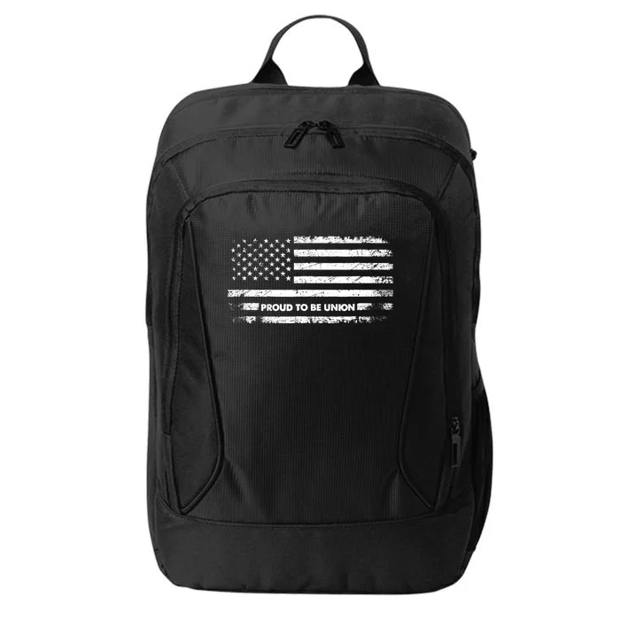 Proud To Be Union Labor Worker American Flag City Backpack