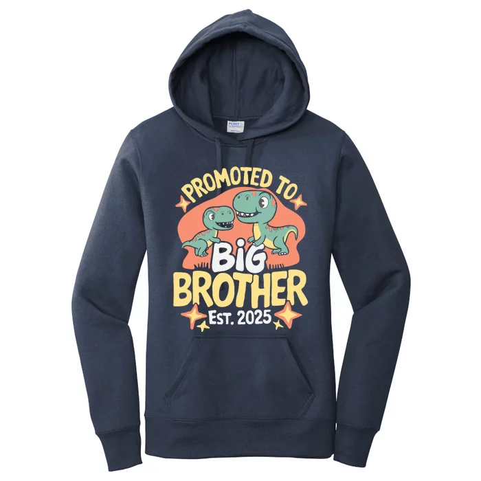 Promoted To Big Brother 2025 Dinosaur Trex Boy Women's Pullover Hoodie