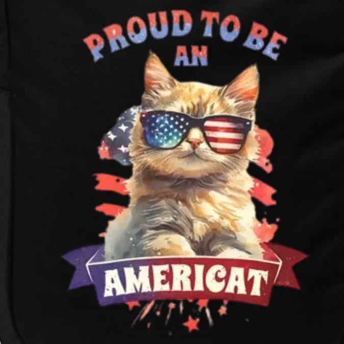 Proud To Be Americat Cute Cat Usa Impact Tech Backpack