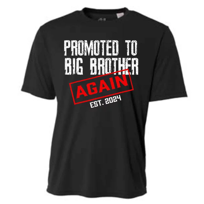 Promoted To Big Brother Again Est 2024 Big Bro 2024 Apparel Cooling Performance Crew T-Shirt