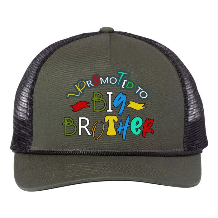 Promoted To Big Brother Est. 2024 / Soon To Be Big Brother Retro Rope Trucker Hat Cap