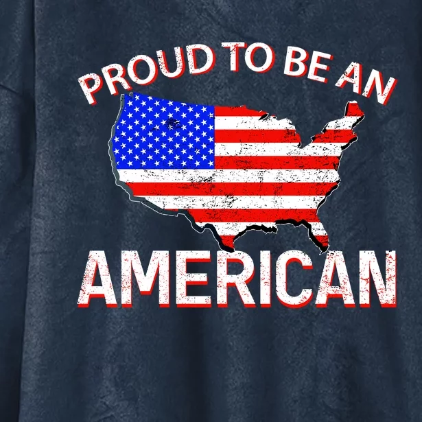 Proud To Be An American Hooded Wearable Blanket