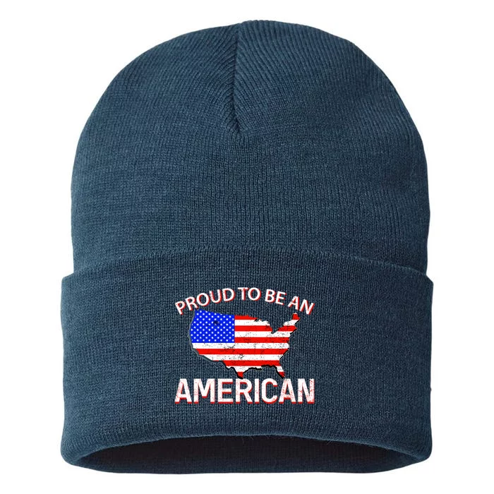 Proud To Be An American Sustainable Knit Beanie