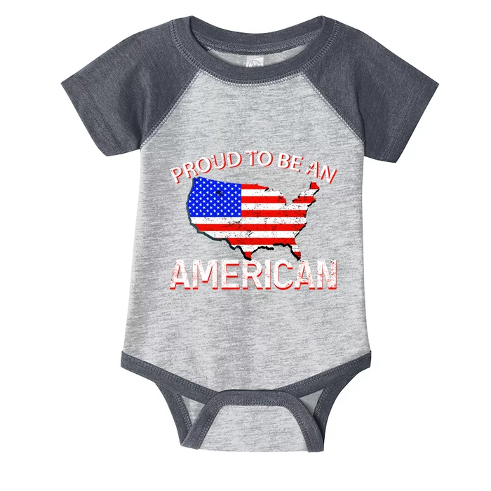 Proud To Be An American Infant Baby Jersey Bodysuit